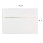 JAM Paper Enveloppes format livret à rabat droit gommé, 5 3/4 x 8 3/4 po, blanches, 1000 par paquet-Parfait pour les cartes de vœux, les invitations, les mariages ou toute autre annonce