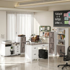 HOMCOM - Bureau d'ordinateur avec tiroir à fichiers - 47,2 po L x 19,7 po l x 30 po H - blanc-Plateau de bureau de 47,2 po L x 19,7 po l, adapté pour un ordinateur portable, des livres et les essentiels d’une table d’étude