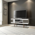 Manhattan Comfort - Meuble TV moderne Utopia 53,14 po - Blanc mat-Recommandé pour un téléviseur de 50 pouces