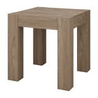 Hudson&Canal - Table d'appoint carrée Langston 22 po de largeur - Chêne gris vieilli-Le plateau de table a une capacité de poids de 50 lb