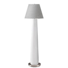 Monarch Specialties - 9684 61"H Lampadaire - Résine Blanche/Abat-Jour Gris-Apportez une élégance discrète à votre intérieur avec ce lampadaire de 61 po, présentant un corps élancé en résine blanche, rehaussé d'une base en métal argenté élégante