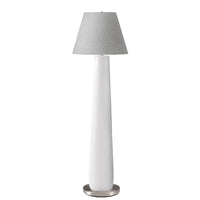 Monarch Specialties - 9684 61"H Lampadaire - Résine Blanche/Abat-Jour Gris-Apportez une élégance discrète à votre intérieur avec ce lampadaire de 61 po, présentant un corps élancé en résine blanche, rehaussé d'une base en métal argenté élégante