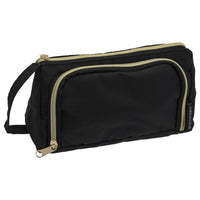 Merangue - Trousse à crayons avec poignée - Noir-Trousse triangulaire, contient des fournitures scolaires et des accessoires d'écriture