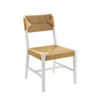 Modway - Bodie Chaise à manger - White Natural-Fauteuil d’accompagnement Modern Farmhouse