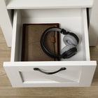 HOMCOM - Table d’appoint avec rangement - blanc-Couleur : Blanc 