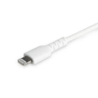 StarTech - câble USB-C blanc durable de 6 pieds (2 m) vers Lightning -CERTIFIÉ APPLE MFI : Câble adaptateur USB-C vers Lightning pour une charge/synchronisation garantie rapide et fiable depuis le port de chargement USB-C pour appareils Lightning, y compris les iPhones Pro/Max/Mini/XR jusqu’à l’iPhone 14, iPad Air, iPad, iPad Mini