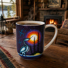 Oscardo - Tasse porcelaine « Crane » de James Jacko - 485 ml-Emballage boîte cadeau - Boîte spécialement conçue mettant en valeur l’œuvre de l’artiste avec des descriptions culturelles significatives
