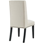 Modway - Baron Tissu Chaise à manger - Beige-Tissu fin en polyester
