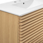 Modway - Render Support mural de 36" Vanette de salle de bain - Oak White-8