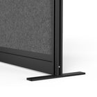 Luxor - Mur modulaire 53 x 48 - Extension de cadre noir segmenté, acrylique givré, PET gris frais-Cadre en aluminium et pieds en acier pour une stabilité durable