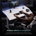 MotionGrey - Bureau debout électrique réglable Ultra  avec plateau inclinable - 55,1 po - Blanc-Dimensions: 55,1 po l x 28,35–48,03 po H x 30,71 po P