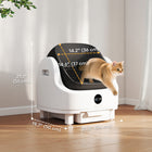 PawHut - Bac à litière autonettoyant à dessus ouvert pour chat - blanc-Capacité du bac à déchets de 8 L pouvant contenir jusqu’à 6 lb (2,5 kg) de litière, ce qui réduit la fréquence de nettoyage 
