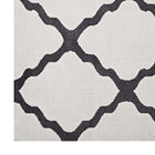 Modway - Marja Treillis marocain Tapis de 5 pi l x 8 pi L - Ivoire et charbon de bois-Microfibre 100% polyester