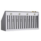 KUCHT KRH480-GL 48 po Hotte sous armoire - avec commandes numériques - 1200 CFM - Acier inoxydable/Or-Équipée de deux lampes DEL, cette hotte au design sans soudure offre une meilleure visibilité pendant la cuisson et rehausse l’apparence de votre cuisinière Kucht de style professionnel