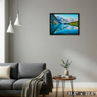 Moraine Lake - Toile encadree - 31" x 22"-Prêt à accrocher - livré entièrement assemblé