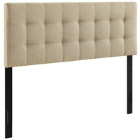 Modway - Lily Tissu rembourré Tête de lit Queen, Beige-Tête de lit élégamment touffée