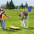 HOMCOM – Ensemble de filet de badminton portatif avec filet de 9,5 pi x 5 pi-Matériau plastique durable assurant une longue durée de vie 
