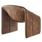 Modway - Vivi Cuir végane Chaise d’accent - Brown-Entièrement assemblé