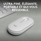 Logitech - Pebble Mouse 2 M350s fine sans fil Bluetooth, portable, légère, boutons personnalisables - Blanc-Sortez de l’ordinaire, soyez nomade: la souris Pebble Mouse 2 M350s en plastique recyclé présente un design rond et minimaliste. Elle est fine, légère et portable
