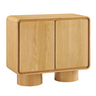 Modway - Lumo 2 portes Bois Armoire d’accent - Chêne-Armoire d’accent sculpturale moderne