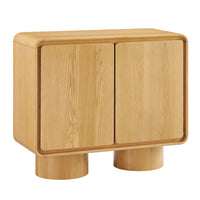 Modway - Lumo 2 portes Bois Armoire d’accent - Chêne-Armoire d’accent sculpturale moderne