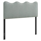 Modway - Athena Rayé Tissu tapis Tête de lit King Size, Bande bleue Spa-Rembourrage en tissu semblable au lin