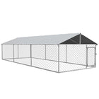 PawHut - Chenil pour chien d’extérieur 19,7 pi L x 7,5 pi l x 4,9 pi H avec housse imperméable-Le toit résistant à l'eau et aux UV garde les animaux au frais et les protège de la pluie 