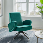 Modway - Superior Performance Velvet Chaise pivotante - Sarcelle-Revêtement en velours de performance