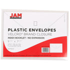 JAM Paper Enveloppes avec fermeture velcro pour des documents taille fiche, 5 1/2 x 7 1/2 po, transparent, 24/paquet-Taille : 5 1/2 x 7 1/2 po