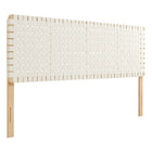 Modway - Sparta Tissage Cuir végane Tête de lit King, Beige naturel-Tête de lit King size seulement