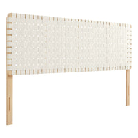 Modway - Sparta Tissage Cuir végane Tête de lit King, Beige naturel-Tête de lit King size seulement