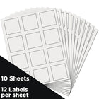 JAM Paper Étiquettes adresses carrées, 2 x 2 po, blanc, 240/paquet-Blanc