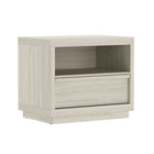 Manhattan Comfort - Table de nuit contemporaine Navis 26" à 1 tiroir - Chêne blanchi-Les glissières de tiroir lisses assurent une ouverture et une fermeture sans effort