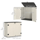 Outsunny - Coffre de rangement d'extérieur Outsunny 185 gallons-Couvercle ouvrable et portes verrouillables pour sécuriser le contenu de manière pratique
