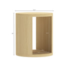 Manhattan Comfort - Table d’appoint contemporain Alure 20" - Chêne naturel-Empreinte compacte idéale pour être placée à côté de canapés ou de fauteuils d’appoint