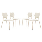Zuo - Zeal Chaise de salle à manger - Gris pâle/Beige - Ensemble de 4-Assemblage requis