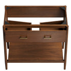 Modway - Zaire 36" Armoire de toilette de salle de bain (lavabo non inclus) - Noyer-Placage de grains de bois