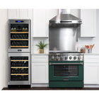 Kucht - 36 po Série KDF Cuisinière Pro Style au gaz propane - Acier inoxydable/Vert-Prêt pour le propane liquide