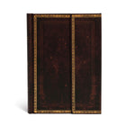 Paperblanks - Collection Reliure à l'Ancienne Carnet à Courverture Rigide Avec Rabat Midi Ligné - Noir Marocain-144 pages, 21 lignes par page
