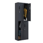 Ceha - Casier NH Series batterie de 2, 2 niveaux avec aérations avant à trous, gris graphite-Construction en acier de haute qualité avec revêtement poudre