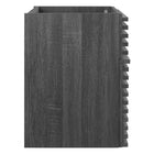 Modway - Render Fixation murale de 18" Armoire de toilette de salle de bain (lavabo non inclus) - Charbon de bois-Tiroir à extension complète