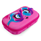 ZIPIT - Étui à crayons sensoriel, trousse organisatrice grande capacité, rose-Design ludique et expressif: Présente un adorable visage aux grands yeux expressifs qui ajoutent une touche de plaisir et de personnalité au rangement quotidien