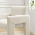 Modway - Daven Cuir végane Fauteuil à manger in Albâtre-Système de support interne de sangle