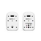 Kanto - Haut-parleurs de bureau alimentés avec USB-C, RCA, Bluetooth 5.3 et sortie casque - Craie, Paquet de 2-Puissance de crête de 100 W (50 W RMS au total) provenant d'un bi-amplificateur de classe D