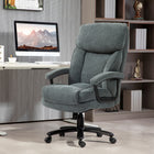 HOMCOM - Fauteuil de direction grand format pour la maison - capacité de 450 lbs - gris-La fonction d'inclinaison permet un mouvement de balancement pour la détente 
