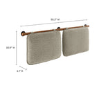 Modway - Anela Fixé au mur Chenille recouverte Tête de lit complète, Noix d’avoine-Sellerie en chenille