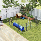 PawHut - Parc pour chiens 24 panneaux robuste pour chiens S/M/L - 44,5 po H-Permet de garder votre animal en sécurité tout en offrant plus d'espace pour jouer, dormir et faire de l'exercice