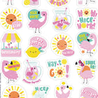 Eureka - Autocollants parfumés Flamingo Fraise Limonade - 6 paquets de 80-Ajoutez des devoirs notés, des travaux manuels en classe, des lettres, des invitations à des fêtes, des cartes, des récompenses et bien plus encore !