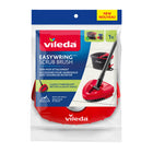 Vileda - EasyWring - Accessoire Brosse à Récurer - Rouge-S’enclenche sur la base de la vadrouille d’un simple clic; appuyer pour retirer