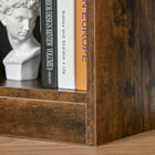 HOMCOM - Bibliothèque 3 niveaux pour bureau à domicile - brun-Assemblage requis 